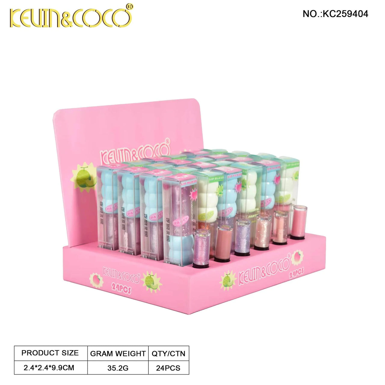K&C-KC259404 Fruit Fiesta Lip Gloss : 2 DZ