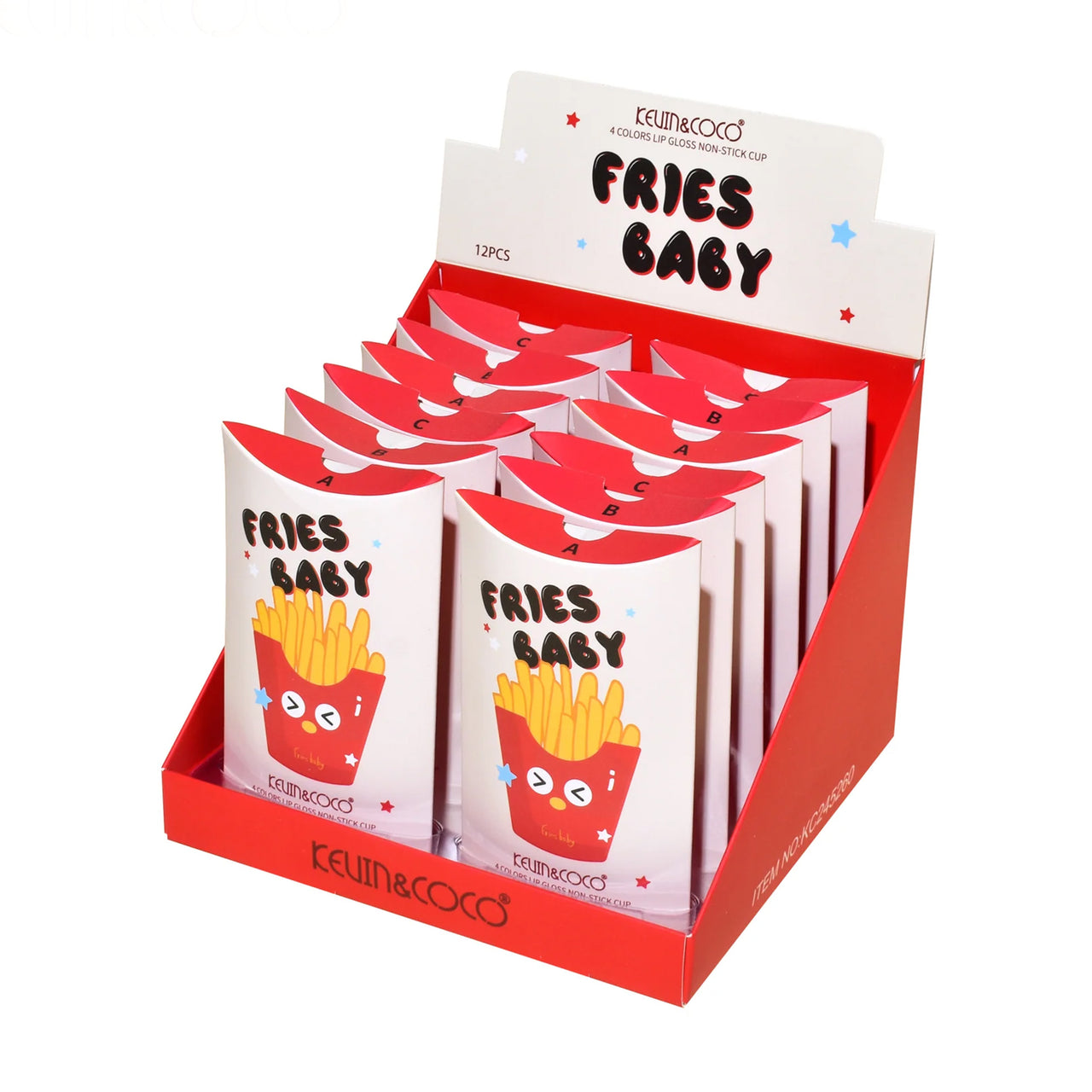 K&C-KC245260 Fries & Chips Lipgloss Set : 12 SETS