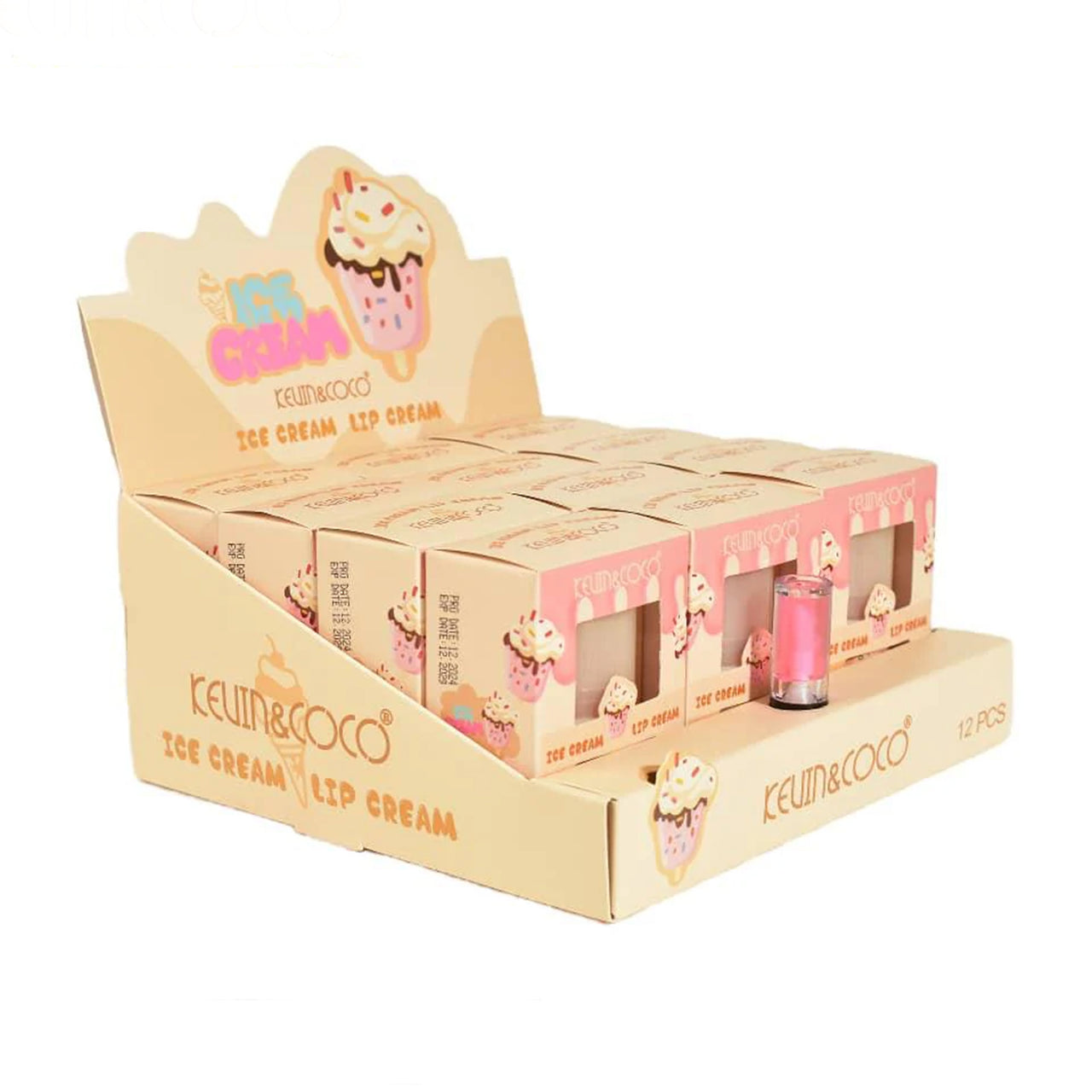 K&C-248247 Ice Cream Lip Cream Balm with Tester : 1 DZ