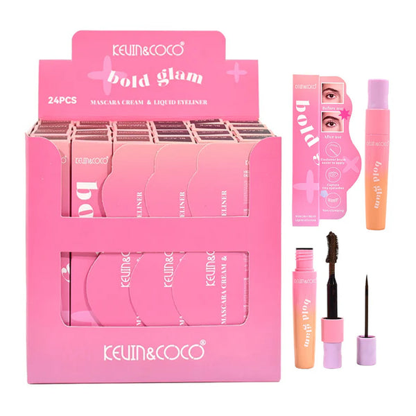 K&C-KC248438 Bold Glam Mascara & Liqd. Eyeliner (Black, Brown) : 2 DZ
