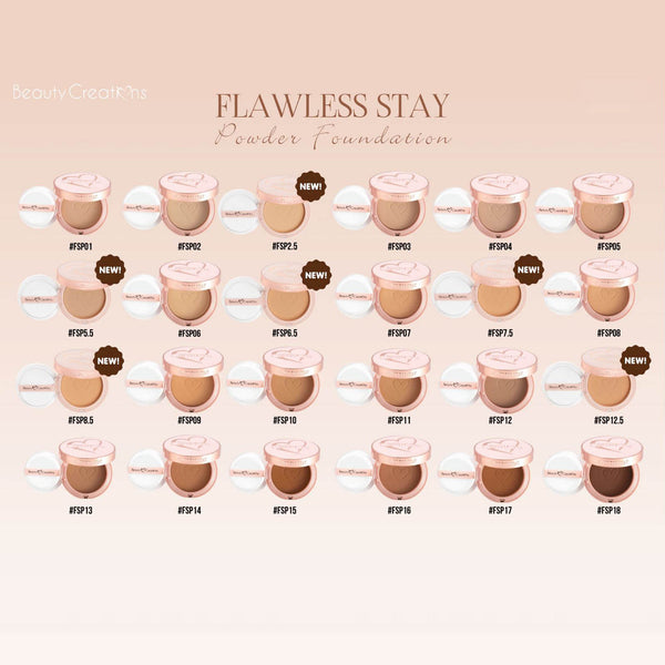 BC-FSP Flawless Stay Powder Foundation (24 Shades) : 3 PC