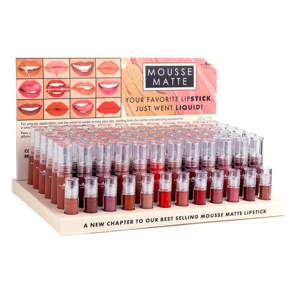 ITA-190 Mousse Matte Liquid Lipstick Set with Testers: 72 PCS