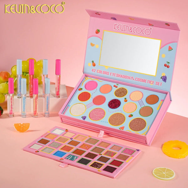 Kevin & Coco-KC1485 Fruit Sweet Orchard 42 Color Eye & Lip Gloss