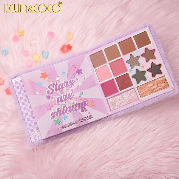 Kevin & Coco-KC1634 Plush Star 64 Colors Eye & Face Palette: 3 PC
