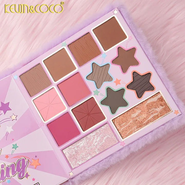 Kevin & Coco-KC1634 Plush Star 64 Colors Eye & Face Palette: 3 PC