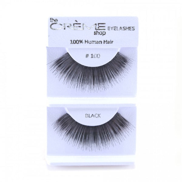 The Creme Shop 100% Human Hair Eyelashes #100 Wholesale - Cosmeticholic