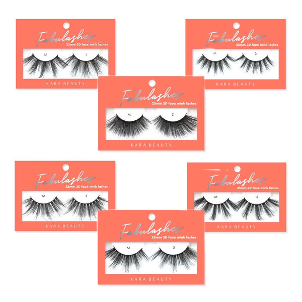 KR-25MM 3D FAUX MINK LASHES : 6 PAIRS