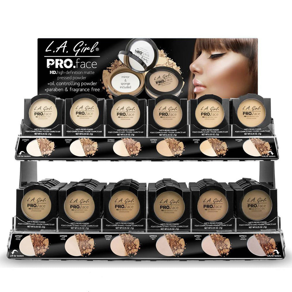 GCD198.1: Pro Face Matte Pressed Powder Display Set 144 PC + 12 Tester