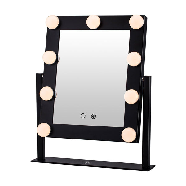 LUR-LM9-Black : 9 Bulb Vanity Mirror-Jet Black