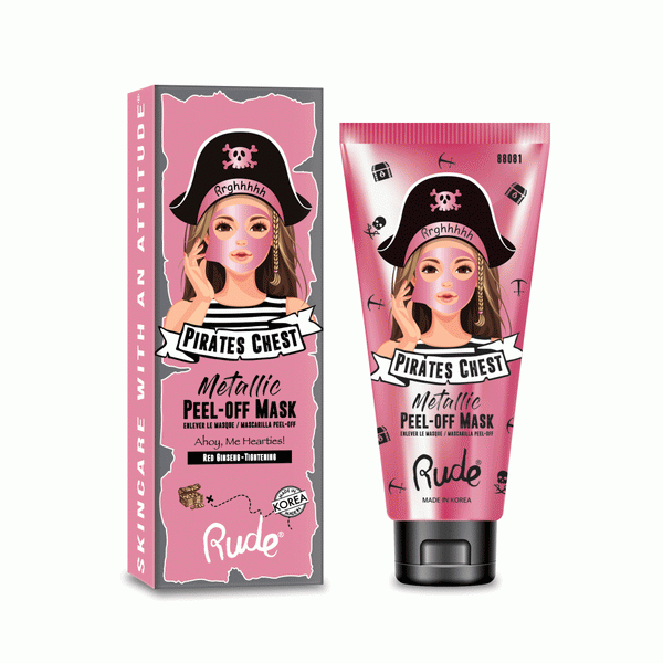 RU-88081 : Pirate's Chest Metallic Peel-off Mask - Ahoy, Me Hearties! (Tightening) 6 PC