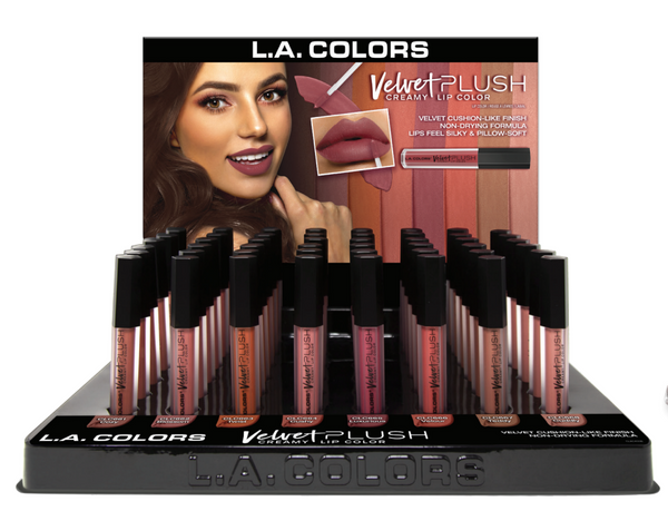 LAC-CLAC455 : Velvet Plush Lipgloss Promo Display Set 48 PC