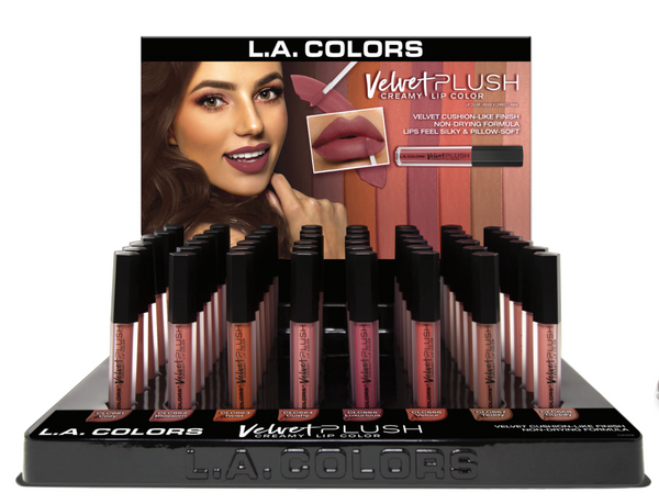 LAC-CLAC455 :  Velvet Plush Lipgloss Promo Display Set 48 PC