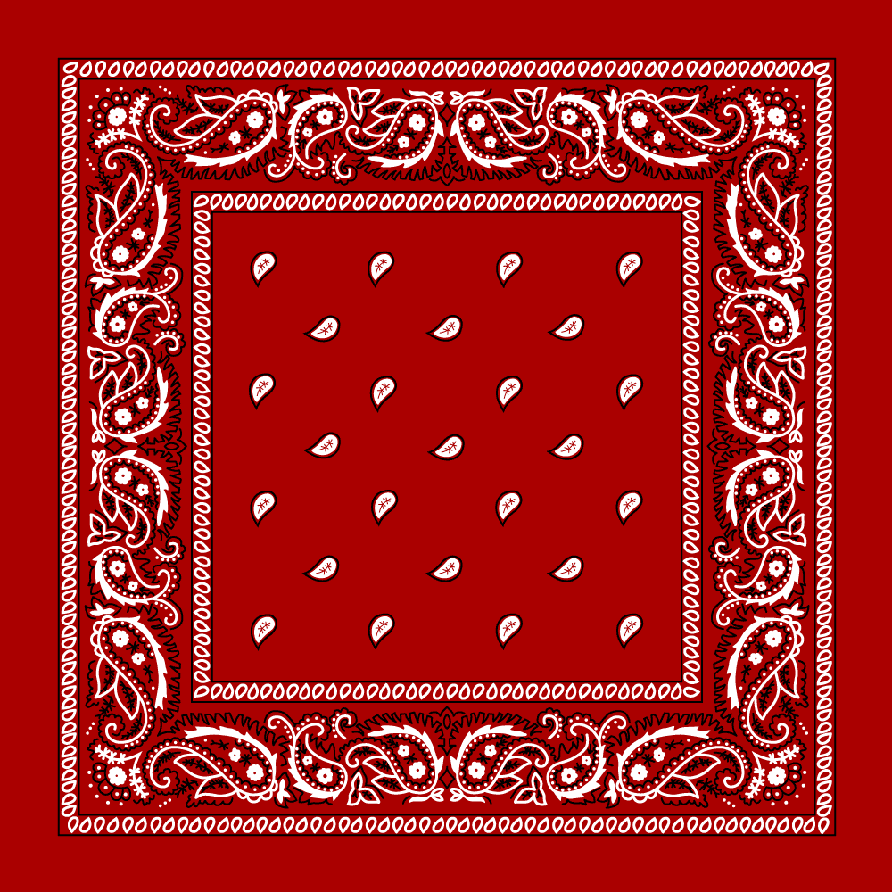 Classic Paisley Bandana Red Wholesale-Cosmeticholic