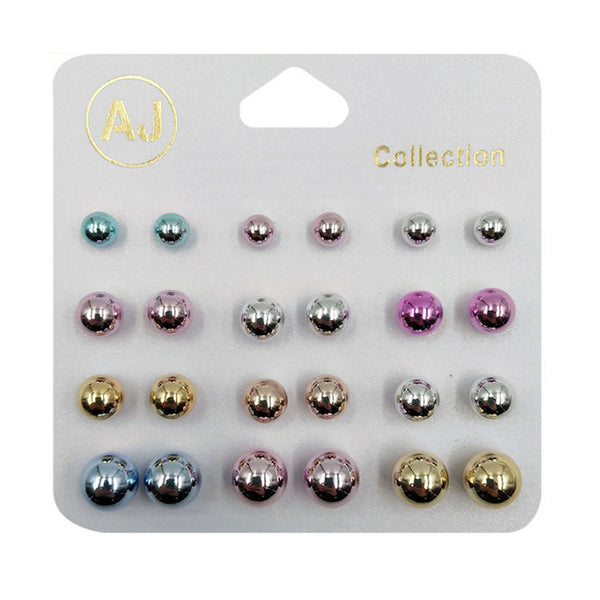 AJ-EM1015 Multi Size Fashion Earring : 1 DZ