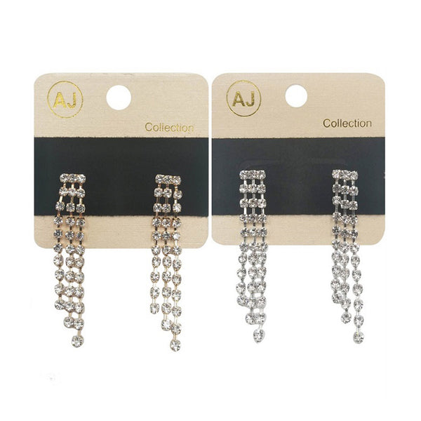 AJ-EM3045 Rhinestone Drop Earring : 1 DZ