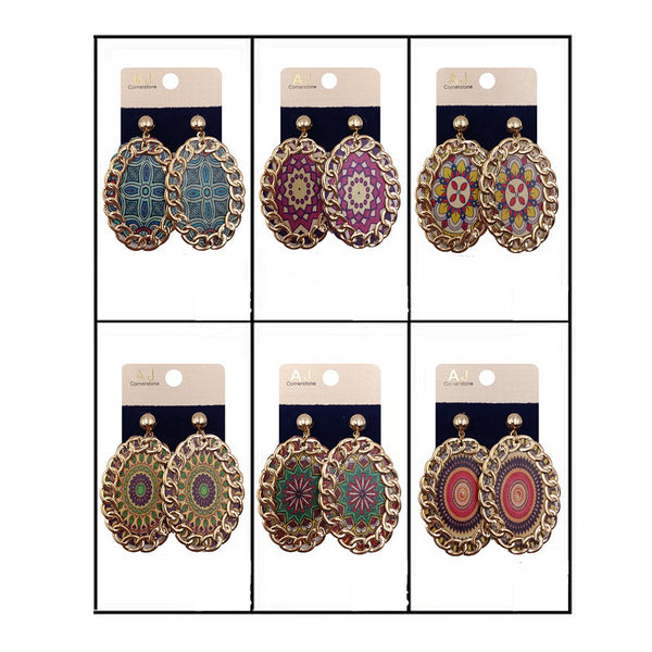 AJ-ER2195 Fashion Wood Earring : 1 DZ