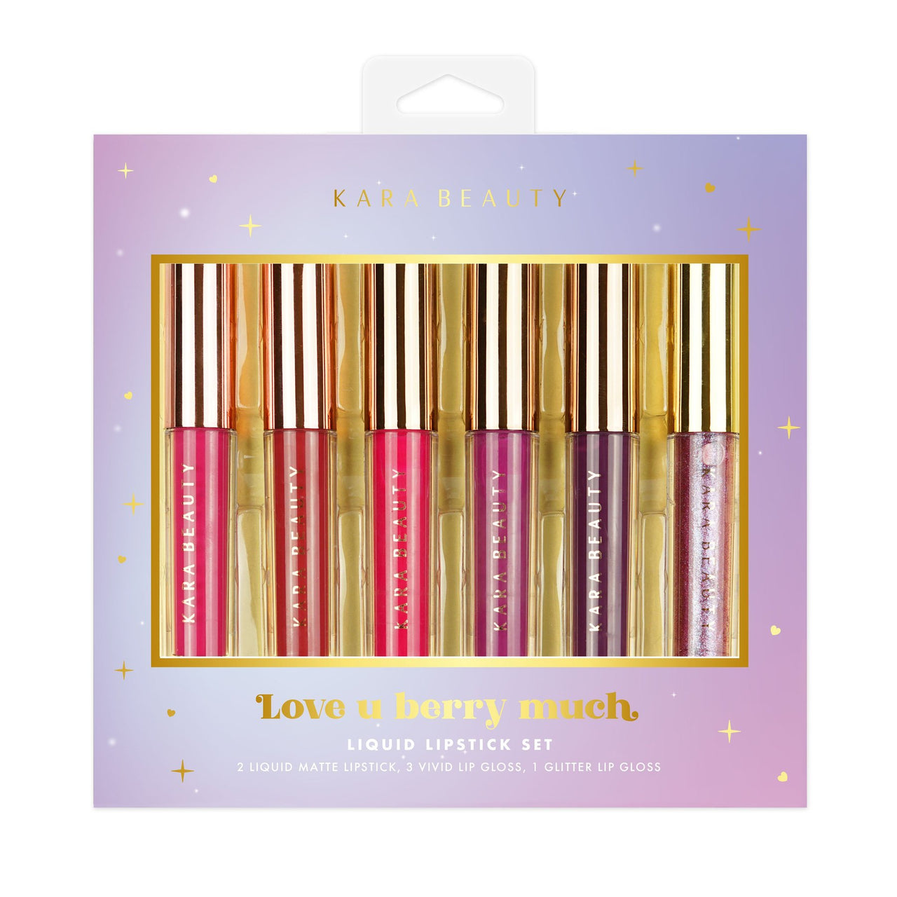 KR-LS65 LOVE U BERRY MUCH LIQUID LIPSTICK SET : 3 SETS