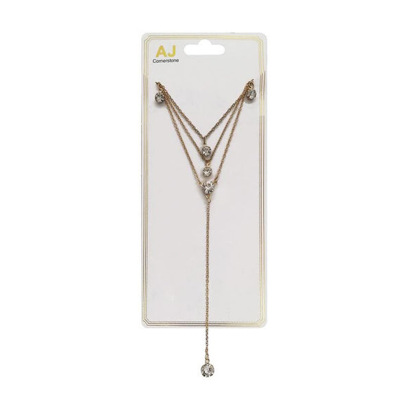 AJ-NK2090G Gold Layered Fashion Necklace : 1 DZ
