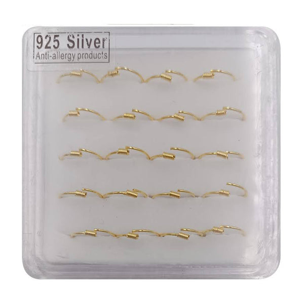 AJ-NP221G 20 PC Gold Fashion Nose Ring