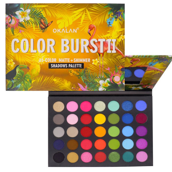 OKL-E095 : Color Burst II-35 Matte+Shimmer Shadows Palette 6 PC