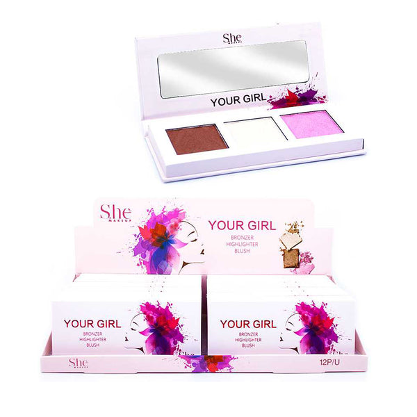 SH-SP11 : Your Girl-Bronzer, Highlighter & Blush 1 DZ