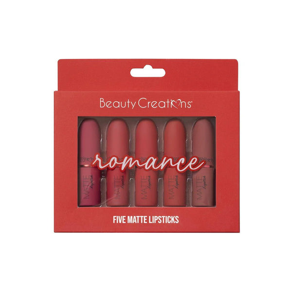 BC-TJLS1 "ROMANCE" Five Piece Matte Lipstick Set : 6 SET