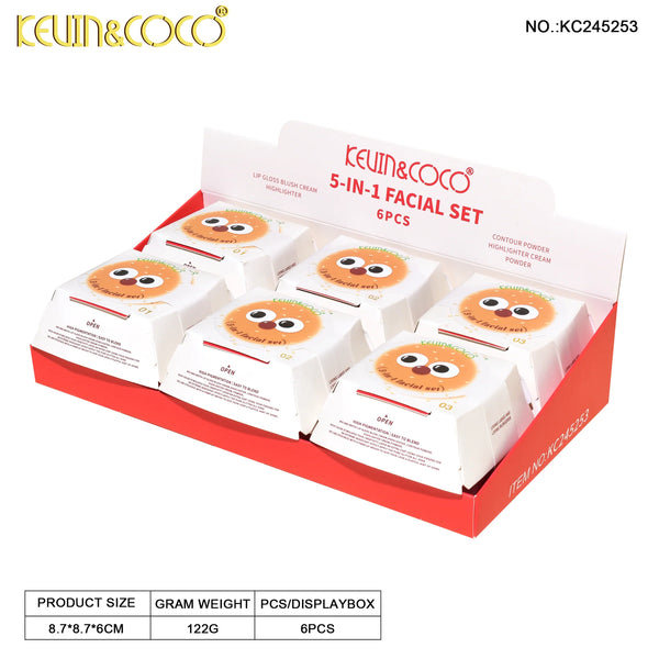 K&C-KC242523 Burgerlicious 5 n 1 Face Set : 6 PC