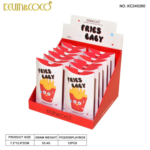 K&C-KC245260 Fries & Chips Lipgloss Set : 12 SETS