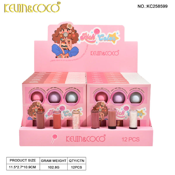 K&C-KC258599 Rich Color Candy-Balloon Lipgloss : 1DZ