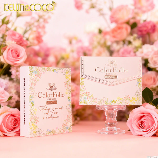 K&C-KC1400 ColorFolio 58 Color Eyeshadow Palette Book : 3 PC