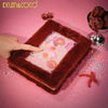 Kevin & Coco Chocolate Fuzzy 76-Color Book Palette – plush fur cover with glitter window