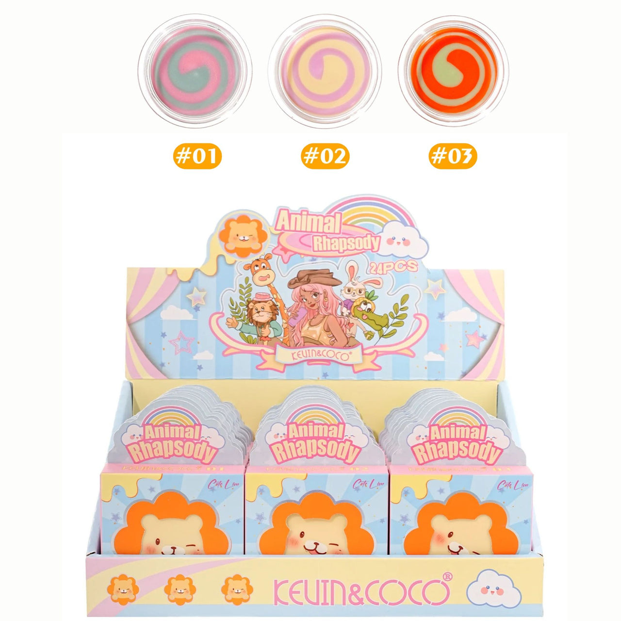 K&C-KC1358  Animal Rhapsody Lip Mask: 2 DZ