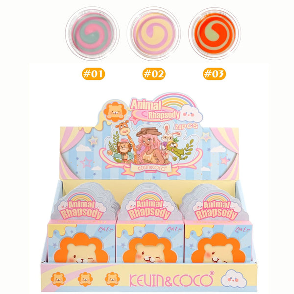 K&C-KC1358  Animal Rhapsody Lip Mask: 2 DZ