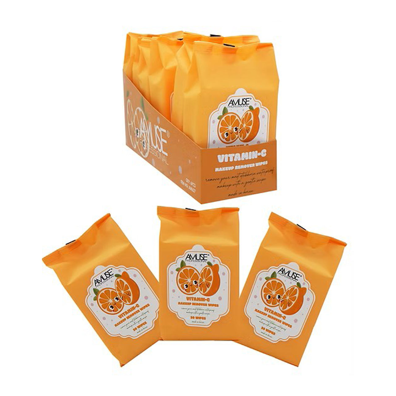 AC-AM627 'Vitamin C' Makeup Remover Wipes : 6 PC