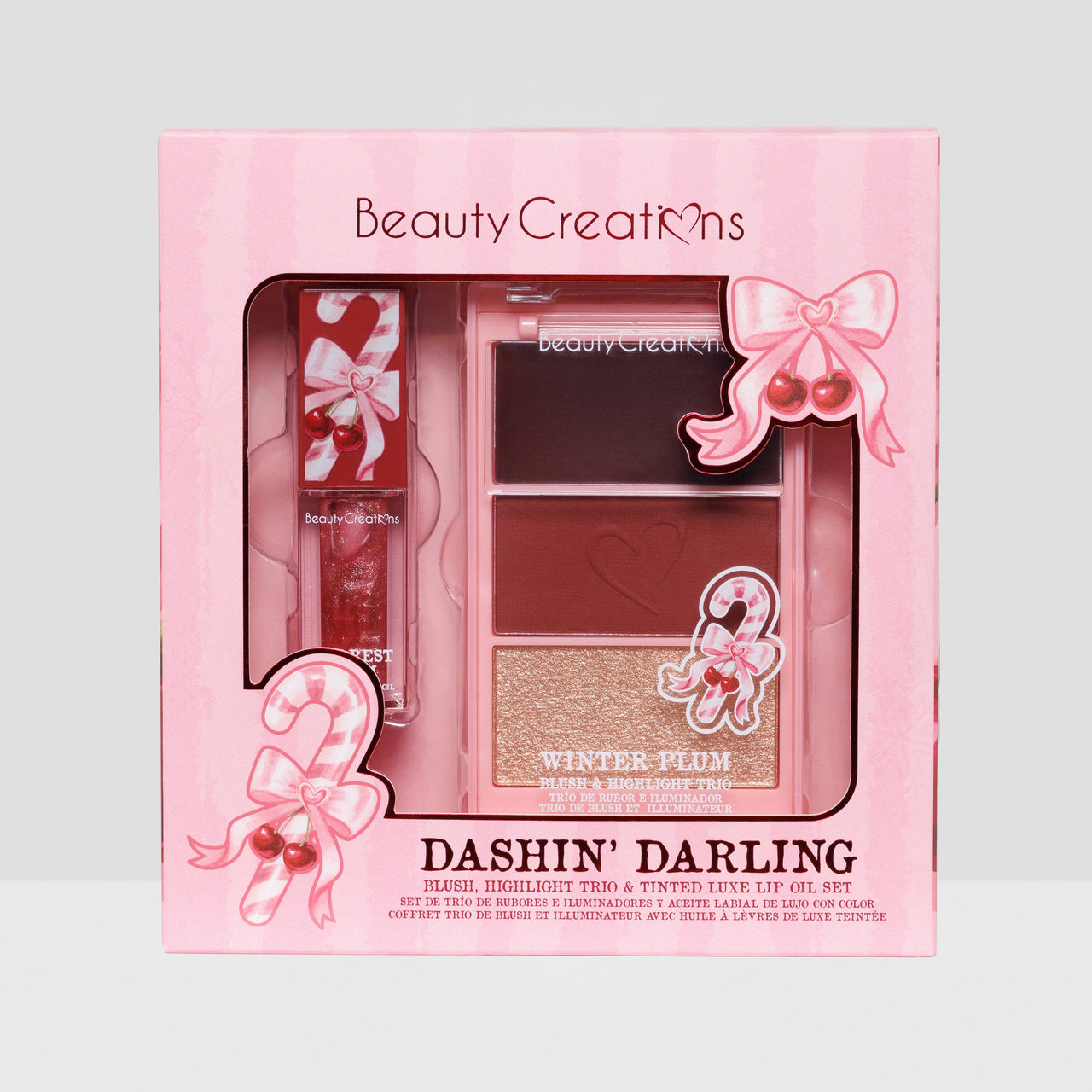 Beauty Creations Dashin' Darling Blush & Lip Oil Set BC-XM26DD – holiday makeup gift set