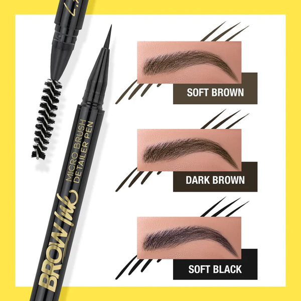 LAG-GBP : Brow Ink Micro Brush Detailer Pen - 3 SHADES : 3 PC