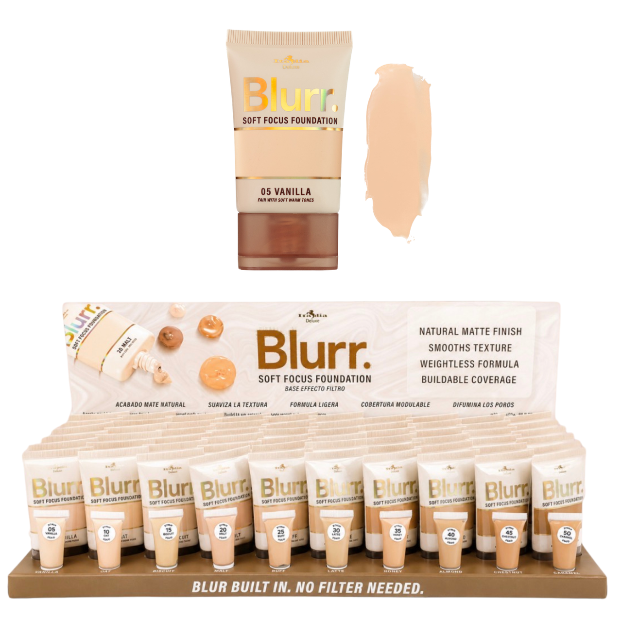 ITA-871BSF Blurr. Soft Focus Foundation Display with Testers : 5 DZ