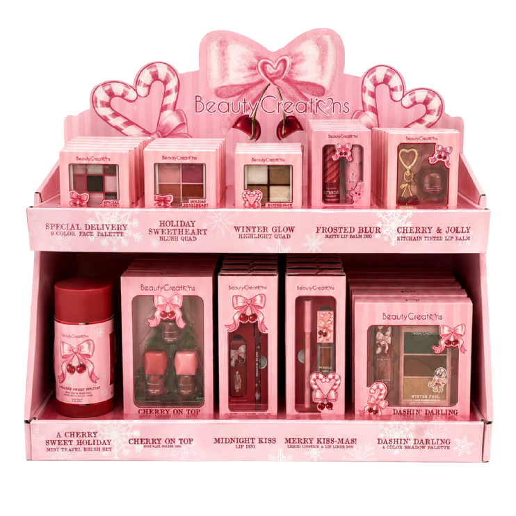 Beauty Creations Xmas 2026 Holiday PDQ Display BC-XM26PDQ3 – holiday collection display