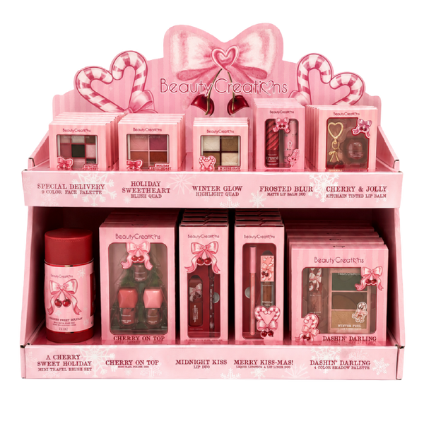 Beauty Creations Xmas 2026 Holiday PDQ Display BC-XM26PDQ3 – holiday collection display