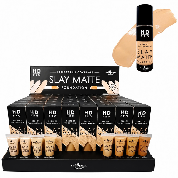 ITA-119B Set : Perfect Full Coverage HD Pro Slay Matte Foundation Set 48 PC w/ 8 Testers