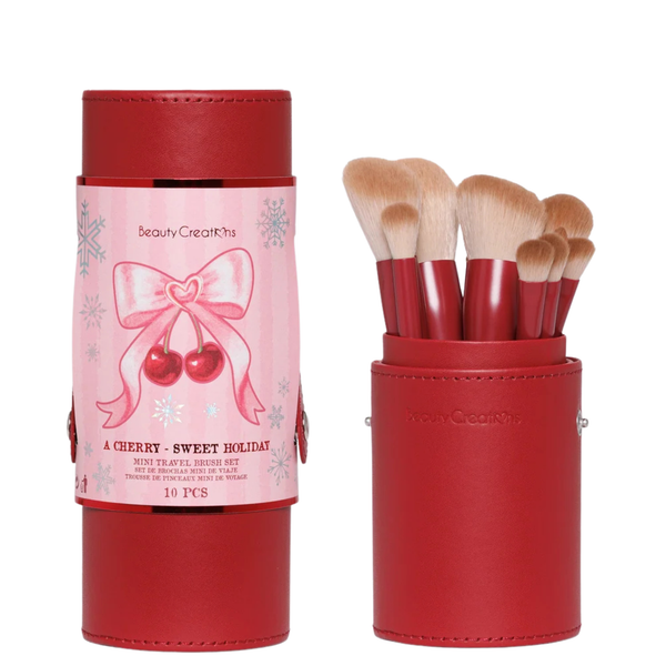 BC-XM26CSH Cherry Sweet Holiday Mini Travel 10pc Brush Set : 2 Set