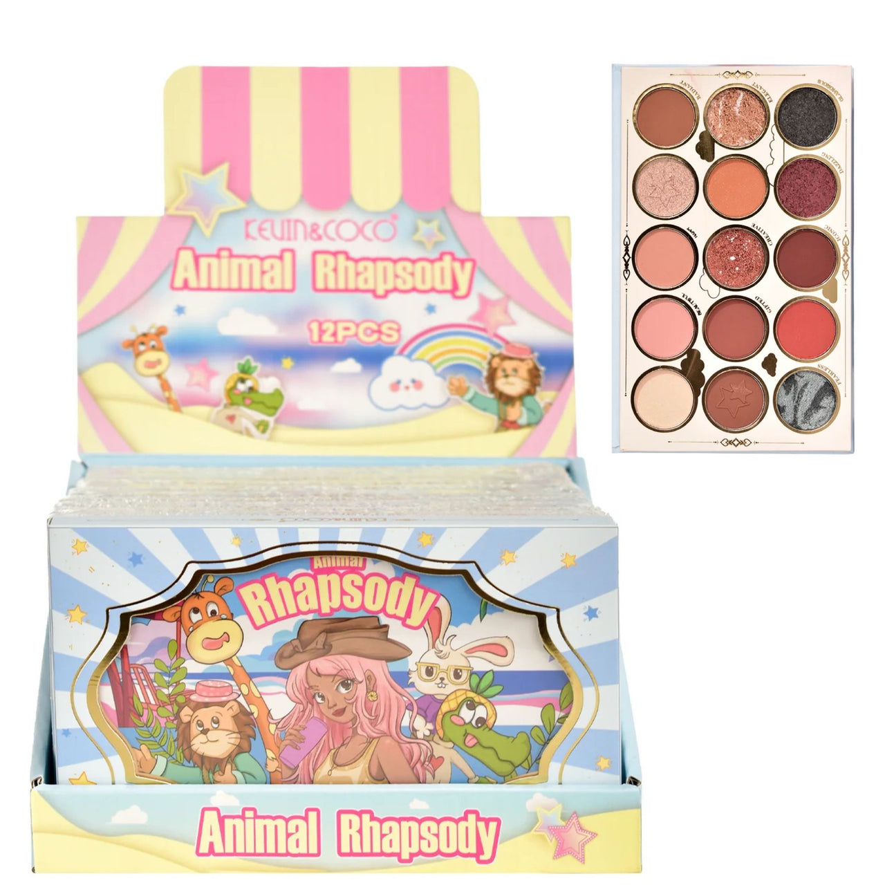 K&C-KC1356  Animal Rhapsody 15 Color Eyeshadow Palette : 1 DZ