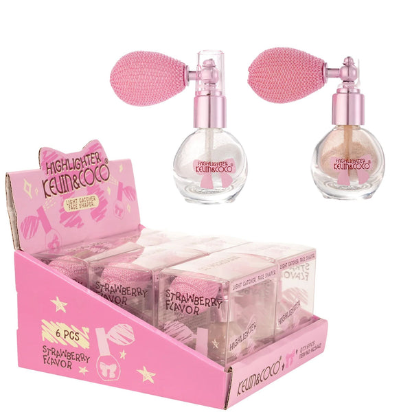 K&C-KC1442 Big Kid Bow Loose Highlighter Light Catcher Face Shaper: 6PC