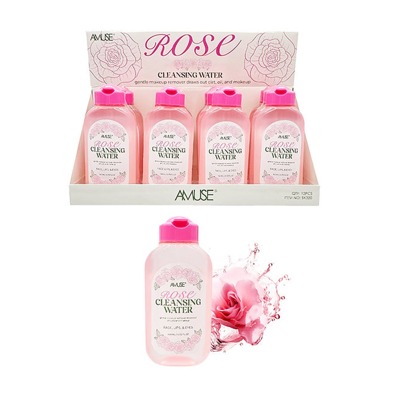 AC - SK020 Rose Cleansing Water : 1 DZ - CosmeticholicAmuse CosmeticsACSK020skincare & BodyAC - SK020 Rose Cleansing Water : 1 DZ