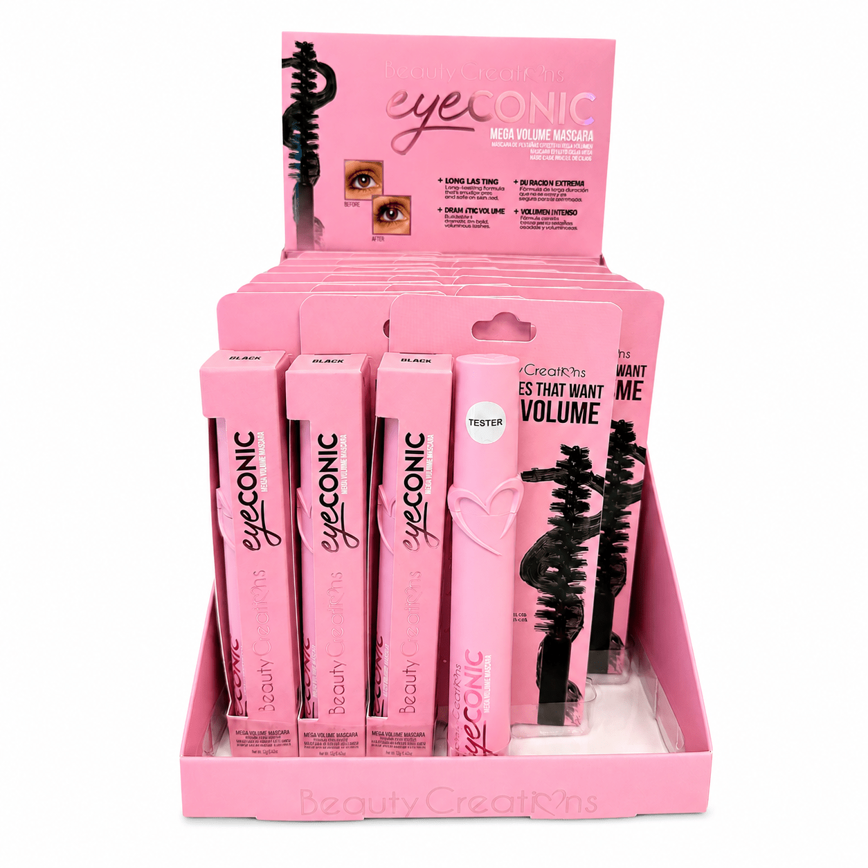 BC-BCM1D EyeCONIC Mega Volume Mascara 23PC with 1 Tester - CosmeticholicBeauty CreationsBCBCM1DEyesBC-BCM1D EyeCONIC Mega Volume Mascara 23PC with 1 Tester