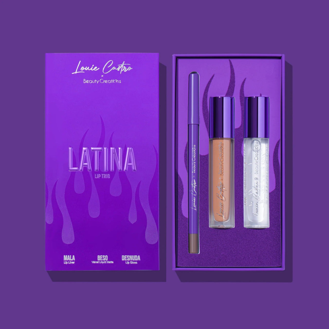 BC - LCL01 Louie Castro 'LATINA' Lip Trio : 3 SET - CosmeticholicBeauty CreationsBCLCL01LipsBC - LCL01 Louie Castro 'LATINA' Lip Trio : 3 SET
