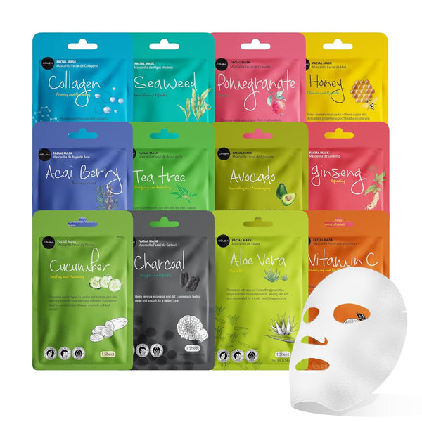 CV - MK Facial Mask Pack : 12 PC - CosmeticholicCelaviCVMK004skincare & BodyCucumberCV - MK Facial Mask Pack : 12 PC
