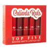 ITA - 191SET02 : Top Five Matte Lipstick Set - Caliente Rede Mousss 3 Sets - CosmeticholicItalia DeluxeITA191SET02LipsITA - 191SET02 : Top Five Matte Lipstick Set - Caliente Rede Mousss 3 Sets