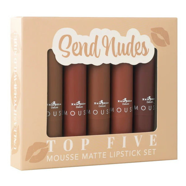 ITA - 191SET03 : Top Five Mousse Matte Lipstick Set - Send Nudes 3 Sets - CosmeticholicItalia DeluxeITA191SET03LipsITA - 191SET03 : Top Five Mousse Matte Lipstick Set - Send Nudes 3 Sets