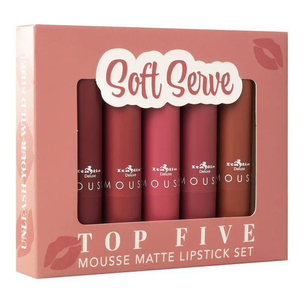 ITA - 191SET05 : Top Five Mousse Matte Lipstick Set - Soft Serve 3 Sets - CosmeticholicItalia DeluxeITASET05LipsITA - 191SET05 : Top Five Mousse Matte Lipstick Set - Soft Serve 3 Sets